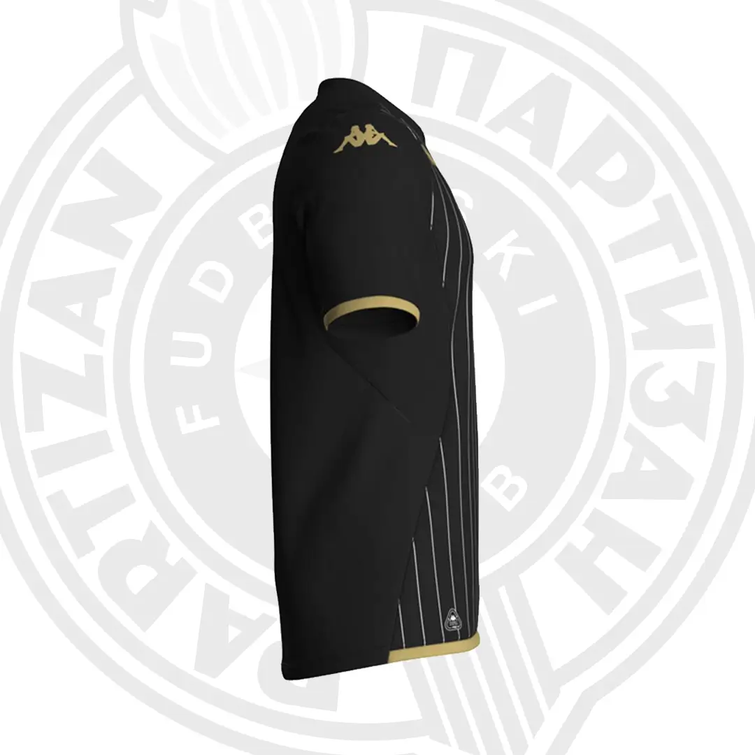 KAPPA CRNO-ZLATNA MAJICA SA PRUGAMA