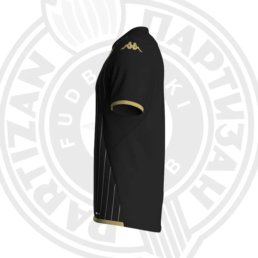 KAPPA CRNO-ZLATNA MAJICA SA PRUGAMA